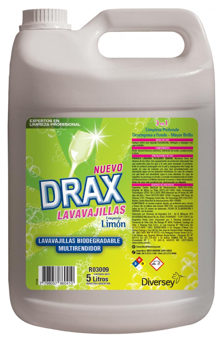 Drax Lavavajillas Limon X 5 Lts (diversey)