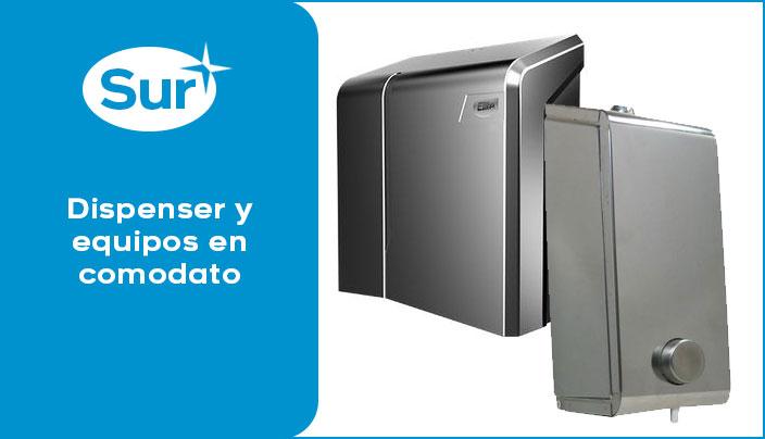 Dispenser y equipos en comodato